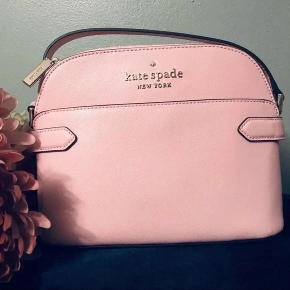 Kate Spade Baby Pink Saffiano Crossbody Bag Zip Top NWT​